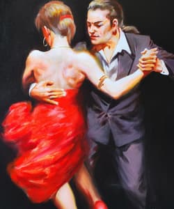 Gagos gallery Tango dancers, acrylic on canvas