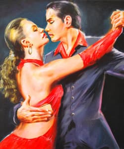 Gagos gallery Tango dancers, acrylic on canvas