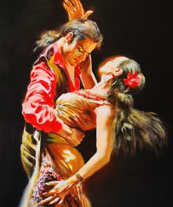 Gagos gallery Tango dancers, acrylic on canvas
