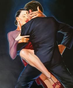 Gagos gallery Tango dancers, acrylic on canvas