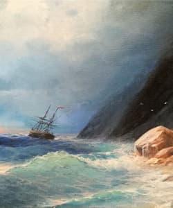 Gagos gallery SeaScape, acrylic on canvas