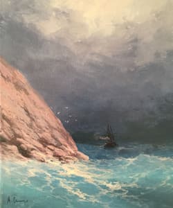 Gagos gallery SeaScape, acrylic on canvas
