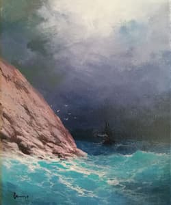 Gagos gallery SeaScape, acrylic on canvas